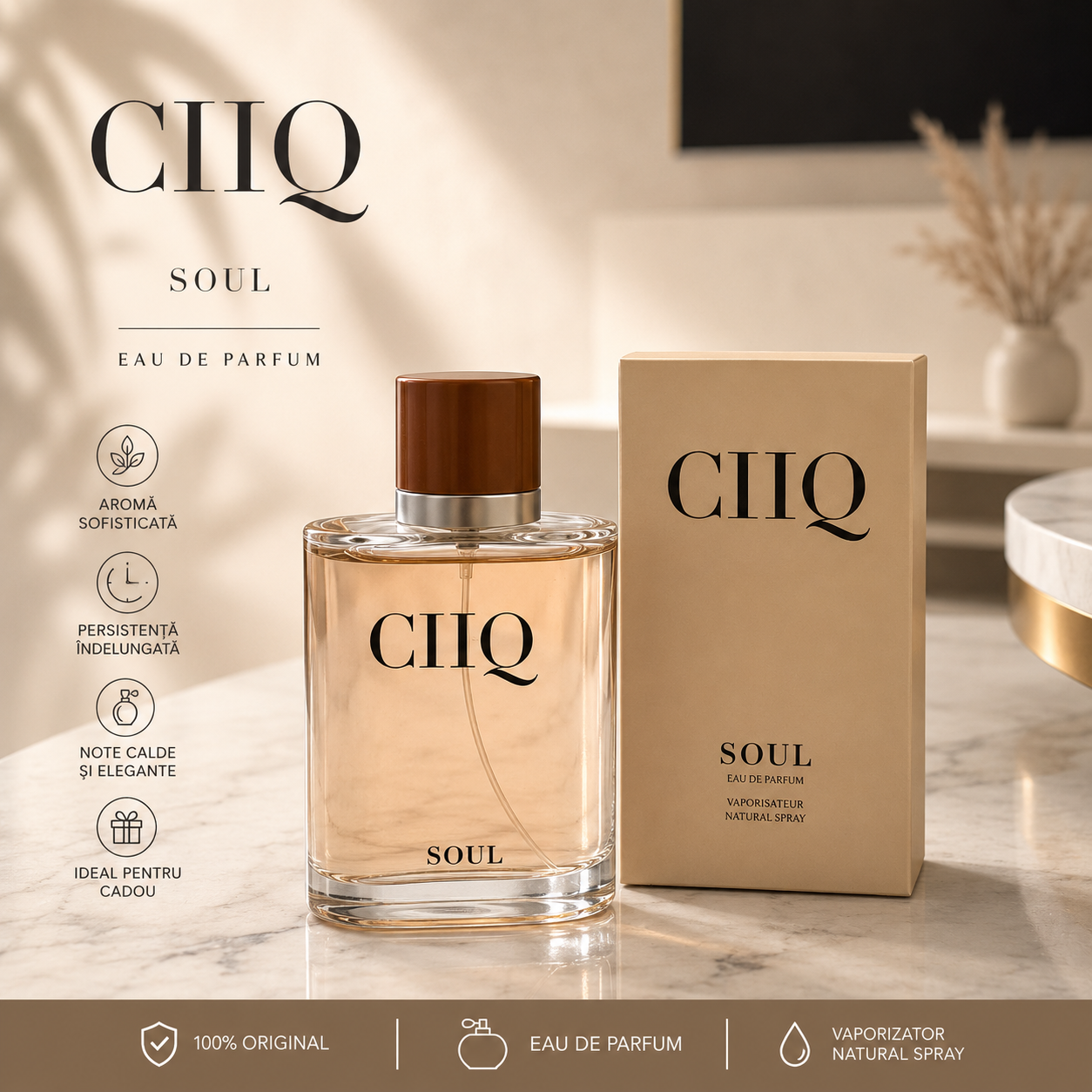 OFERTA 4 PARFUMURI DAMĂ + BĂRBĂTEȘTI - CHANDELIER DORE + IS FOR WOMEN + CIIQ + MARKHSOUSE