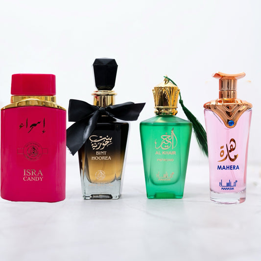 OFERTA 2 + 2 DAMA - Lush Cherry, Al Khair Pistachio, Mahera & Manasik Rouge