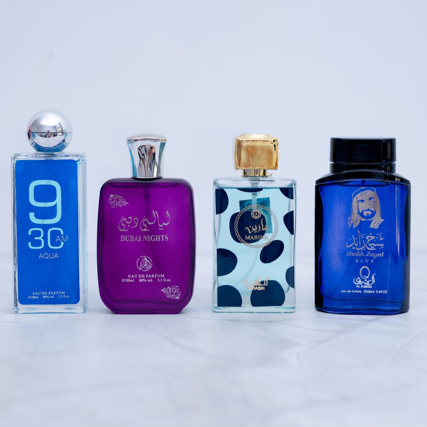 SET 4 PARFUMURI BARBATI - SHEIKH ZAYED BLUE, 9 30, MARINE, DUBAI NIGHTS