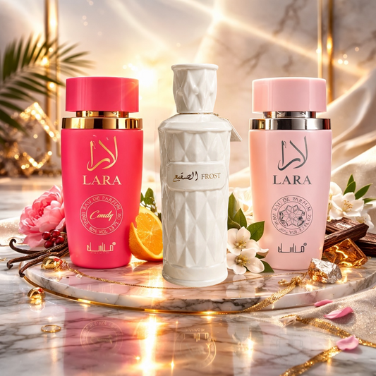 OFERTA 3 PARFUMURI DAMA 100ML - LARA CANDY + FROST + LARA