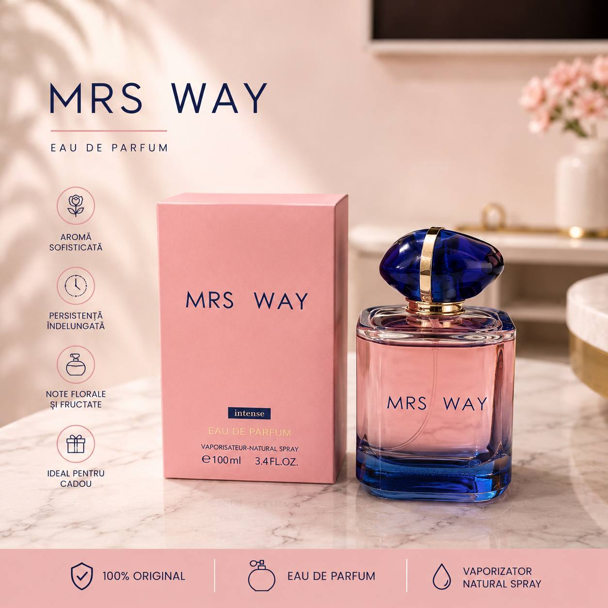 OFERTA 4 PARFUMURI DAMĂ 100ml - MRS WAY + IS + OLUMPILS + CHANDELIER DORE