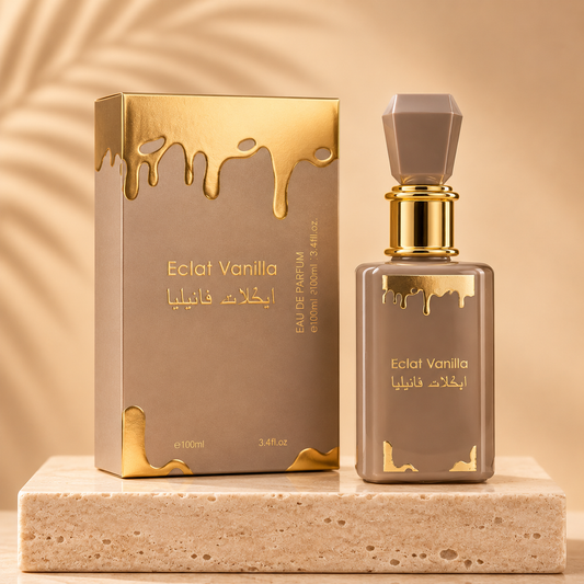 OFERTA 4 PARFUMURI DAMA 100ML - LARA CANDY + ECLAT VANILLA + HUMRAH BUNI + DUBAI CHOCOLATE