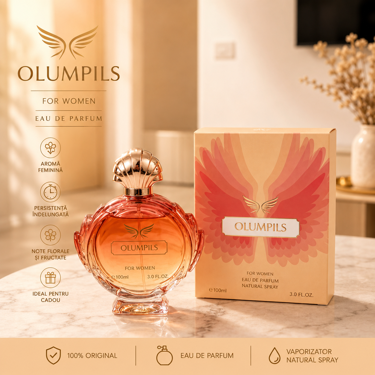 OFERTA 4 PARFUMURI DAMĂ 100ml - MRS WAY + IS + OLUMPILS + CHANDELIER DORE