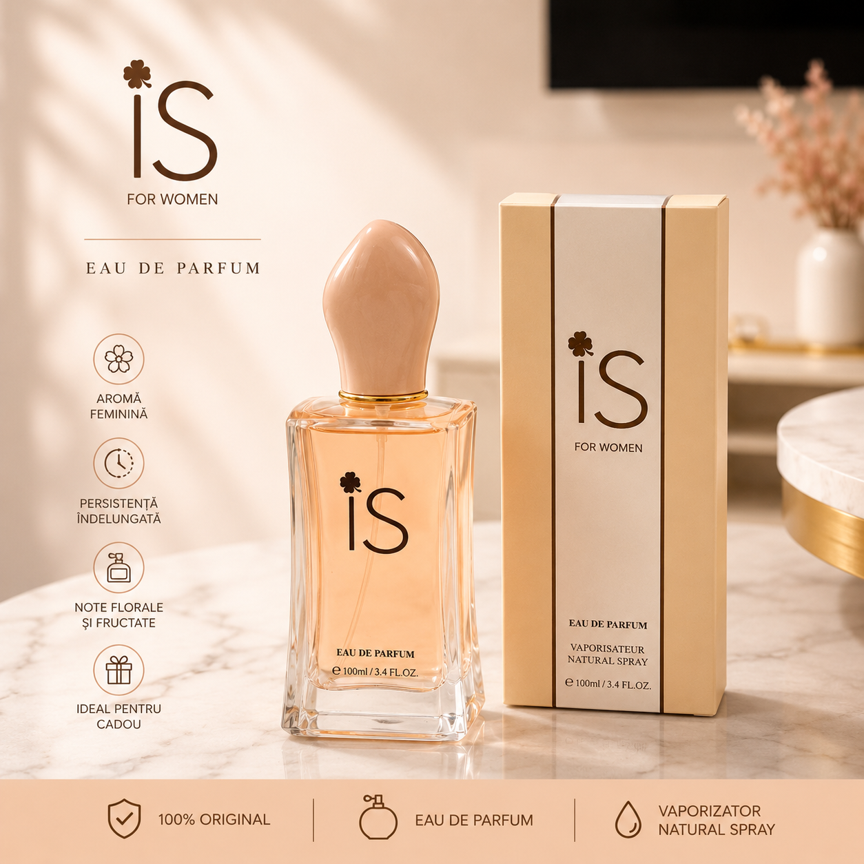 OFERTA 4 PARFUMURI DAMĂ 100ml - MRS WAY + IS + OLUMPILS + CHANDELIER DORE