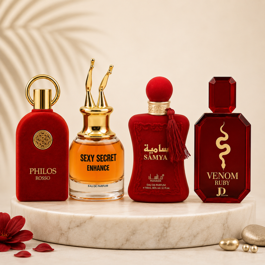 OFERTA 4 PARFUMURI DAMA 100ML - PHILOS ROSSO + SEXY SECRET + VENOM + SAMYA
