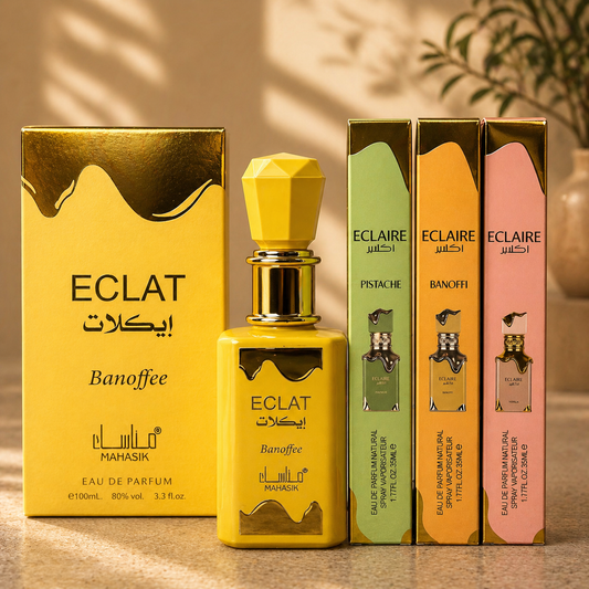 SET 4 PARFUMURI DAMA - ECLAT BANOFFEE 100ML + ECLAIRE PISTACHE 35ML + ECLAIRE BANOFFEE 35ML + ECLAIRE VANILLA 35ML