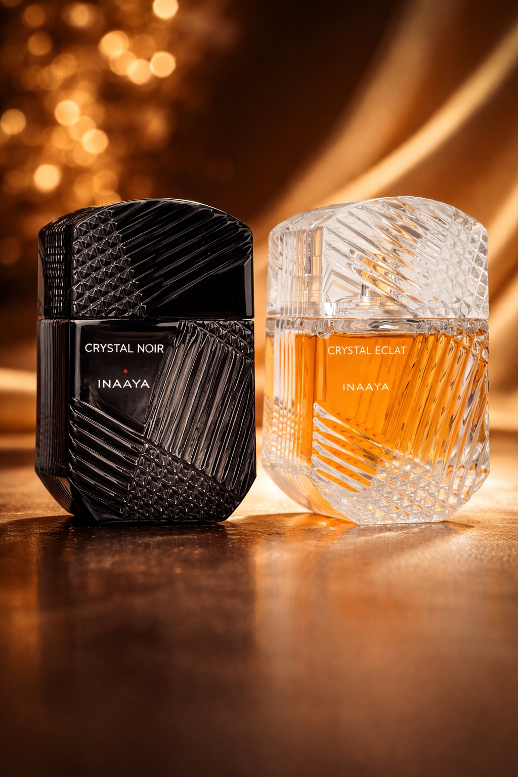 CRYSTAL ECLAT + CRYSTAL NOIR by INNAYA - set promotional dama + barbatesc - eau de parfum