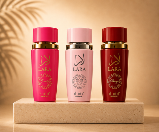 OFERTA 3 PARFUMURI DAMA 100ML - LARA CANDY + LARA ROUGE+ LARA PINK