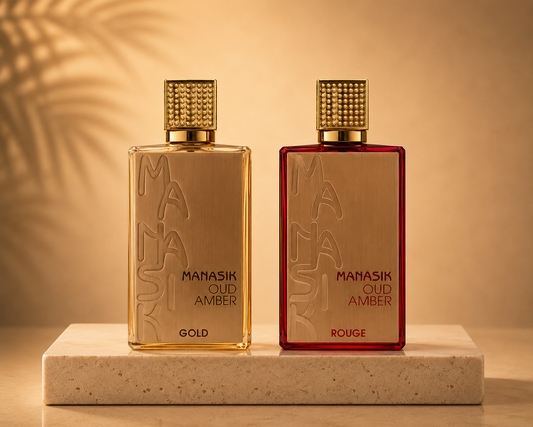 SET 2 PARFUMURI UNISEX - MANASIK AMBER OUD GOLD & ROUGE