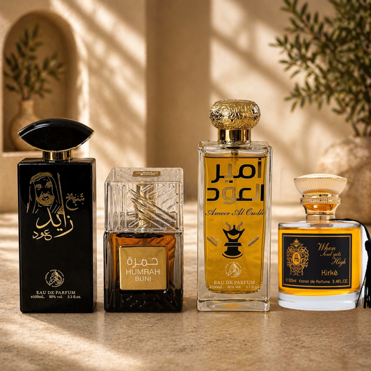 OFERTA 4 PARFUMURI ARABESTI UNISEX - SHEIKH ZAYED, KIRKE, AMEER AL OUDH, HUMRAH BUNI