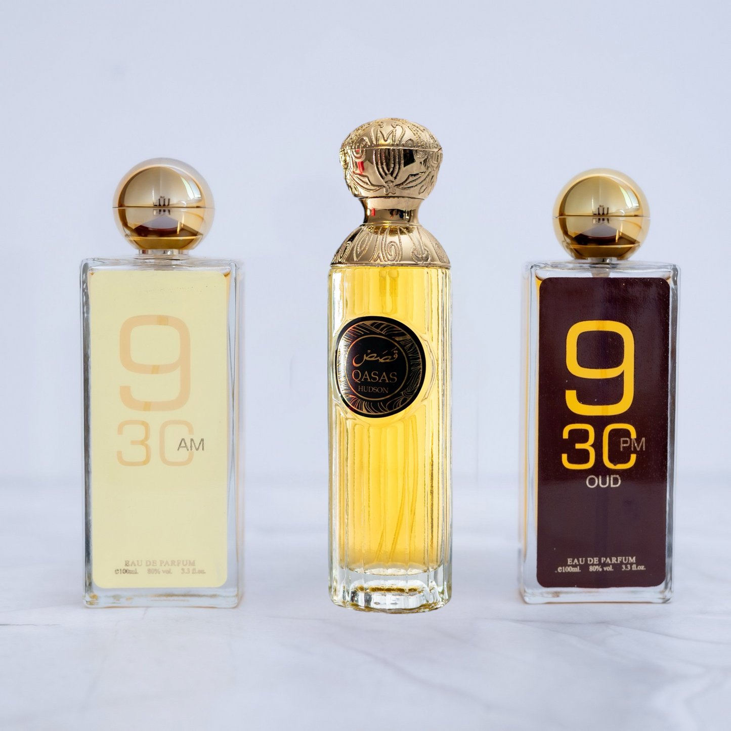 SET 3 PARFUMURI UNISEX - QASAS HUDSON, 9 30 OUD, 9 30 AM