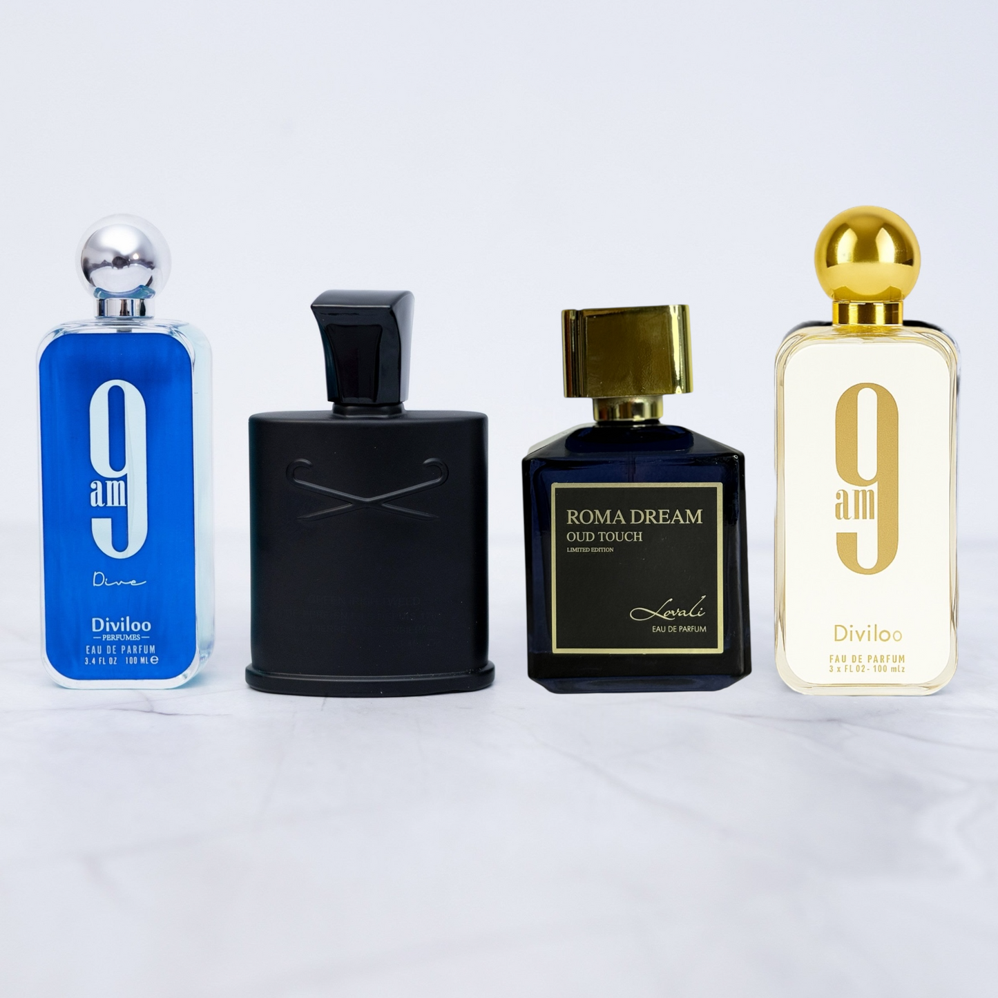 SET 4 PARFUMURI BARBATI - Roma Dream Oud Touch, 9 30 blue, 9 30 white, Mark him