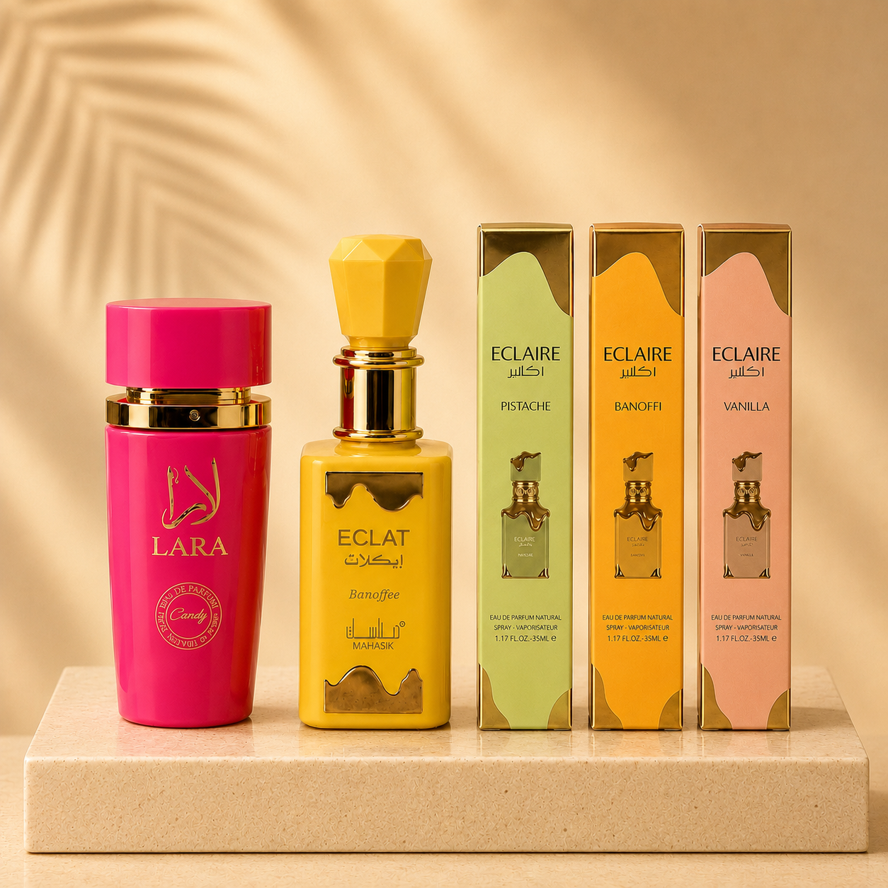 OFERTA 5 PARFUMURI DAMA - LARA CANDY 100ml + ECLAT BANOFFEE 100ml + ECLAIRE x 3 (35ML)