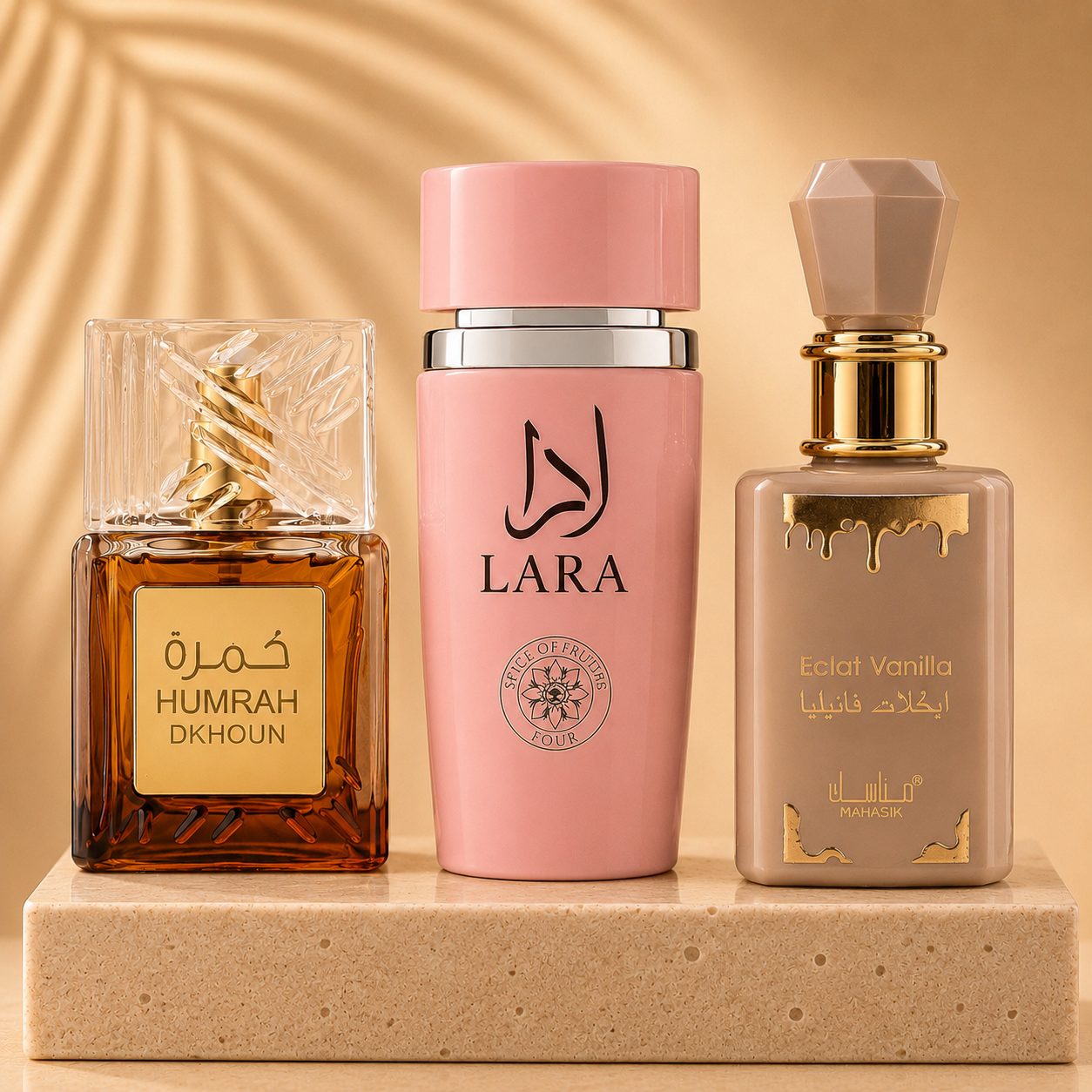 SET 3 PARFURI ARABESTI DAMA - LARA + ECLAT VANILLA + HUMRAH BUNI