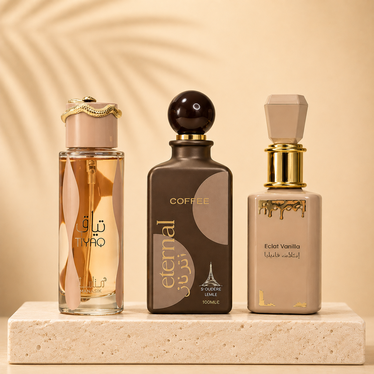 OFERTA 3 PARFUMURI DAMA -  ECLAT VANILLA, SHAFAQ, ETERNAL COFFE