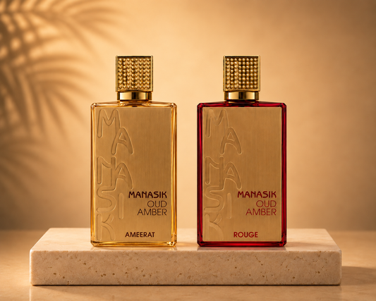 SET 2 PARFUMURI UNISEX - MANASIK AMBER OUD AMEERAT & ROUGE