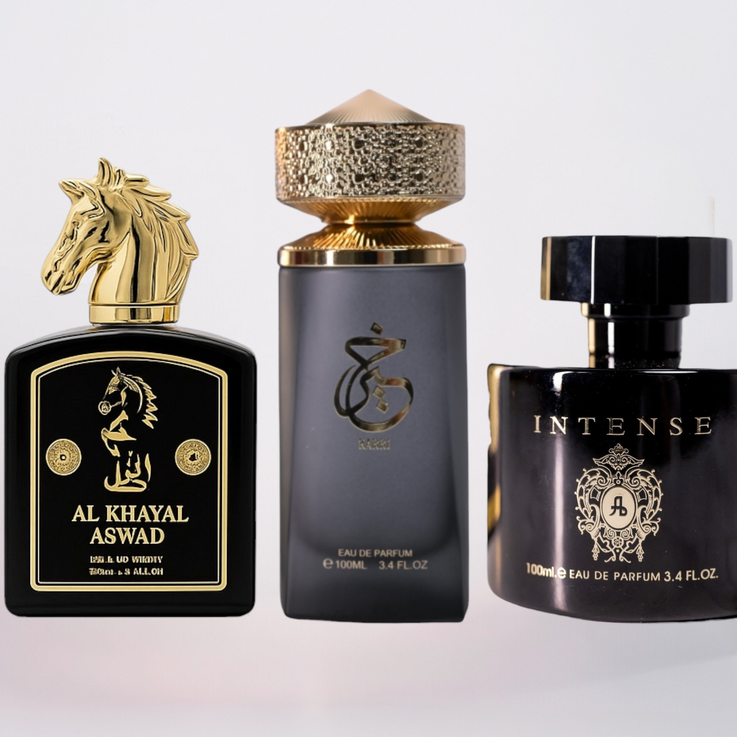 SET 3 PARFUMURI BĂRBĂTEȘTI 100ml - AL KHAYAL ASWAD, KARRI, INTENSE