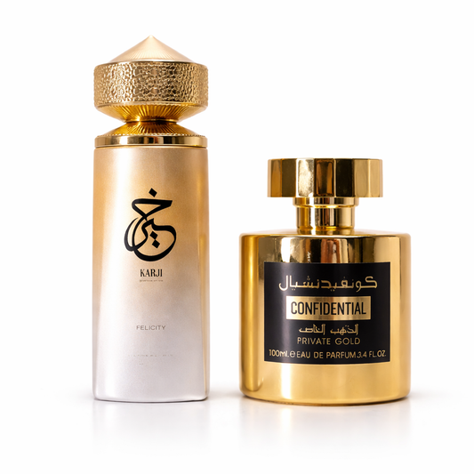 OFERTA 1 + 1 DAMA - KARRI FELICITY + CONFIDENTIAL PRIVATE GOLD