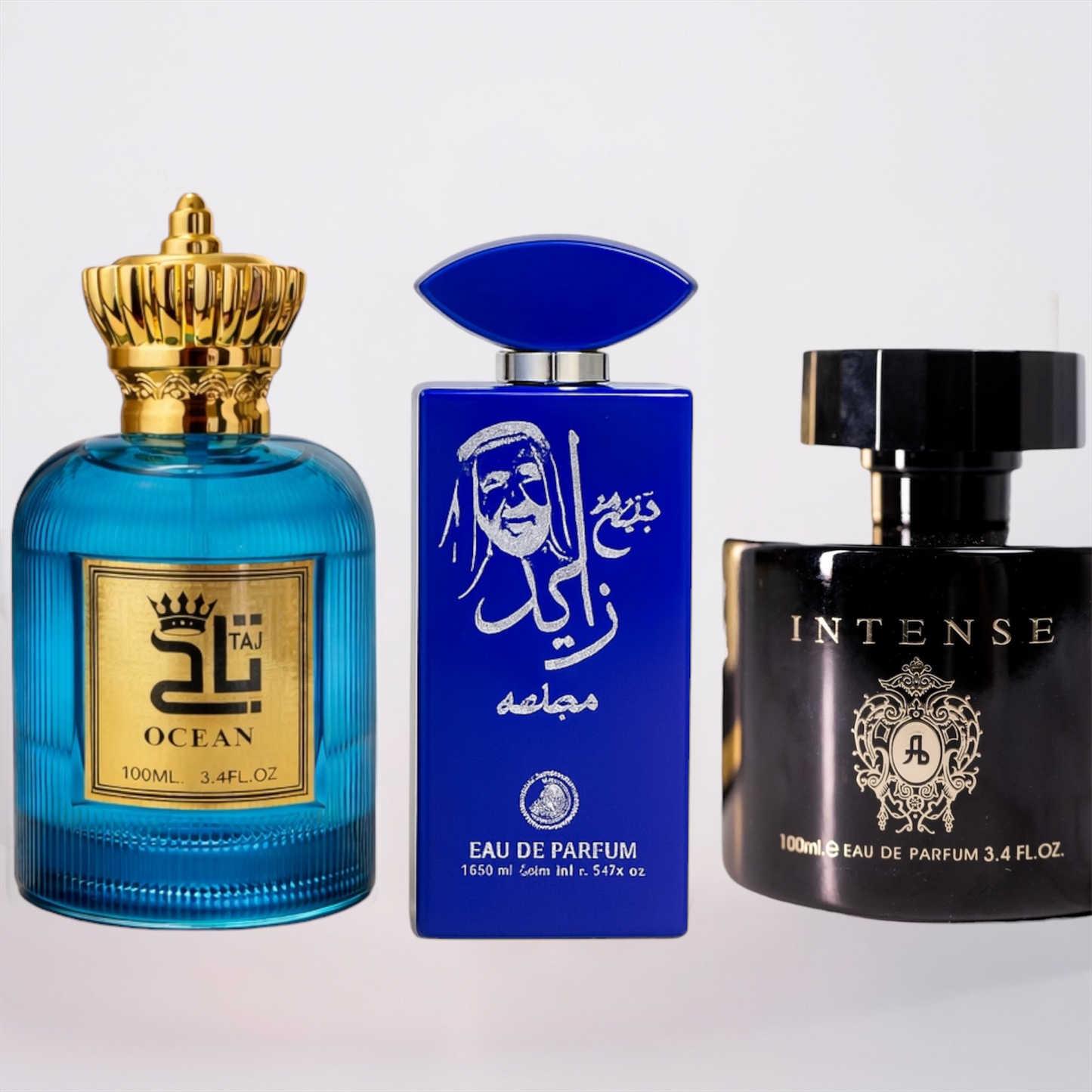 SET 3 PARFUMURI BĂRBĂTEȘTI 100ml - OCEAN, SHEIKH ZAYED ALBASTRU, INTENSE