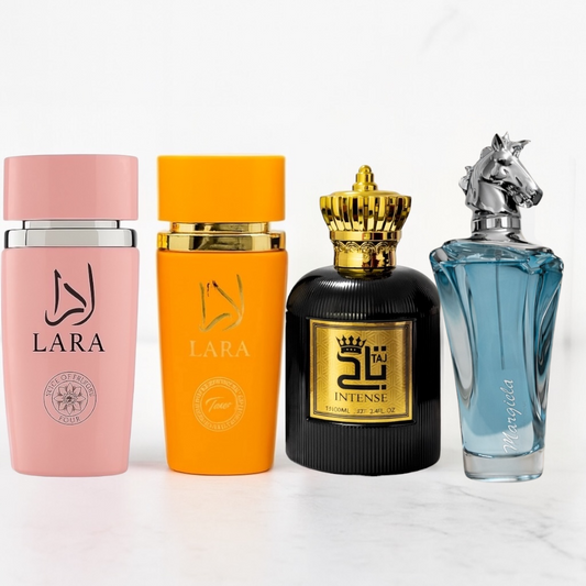OFERTA 2 +2 LARA, LARA TOUS, MARGIELA BLUE, INTENSE (dama + bărbați)