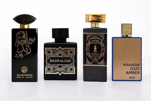 OFERTA 2+2 PARFUMURI BARBATI - SHEIKH ZAYED, OUD AMBER BLUE, ARABIAN NIGHTS, BADR AL OUD