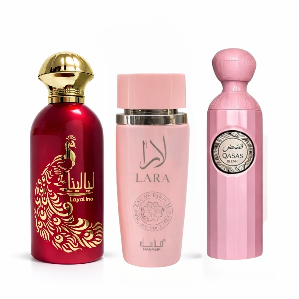 OFERTA 3 PARFUMURI DAMA 100ml- LAYALINA + AURA + QASAS BLUSH
