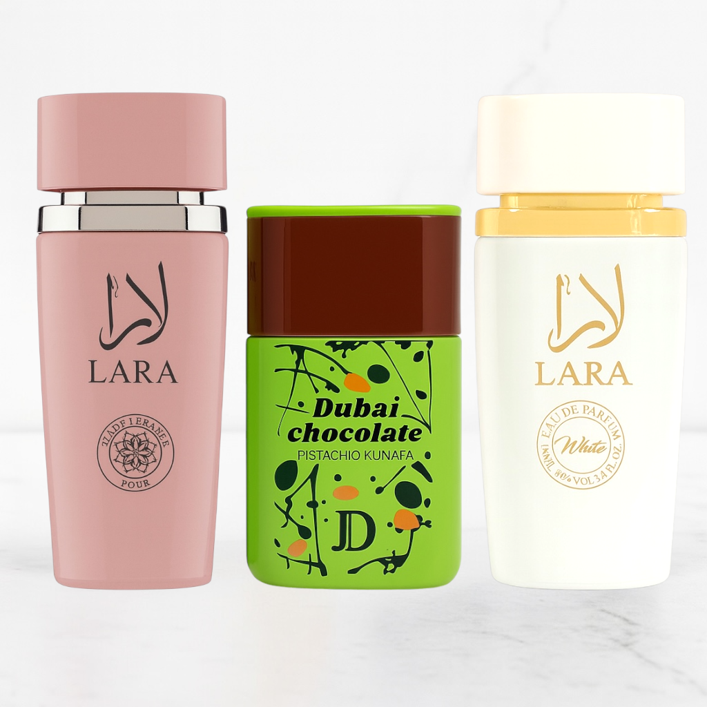 SET 3 PARFUMURI DAMA - DUBAI CHOCOLATE + LARA +LARA WHITE