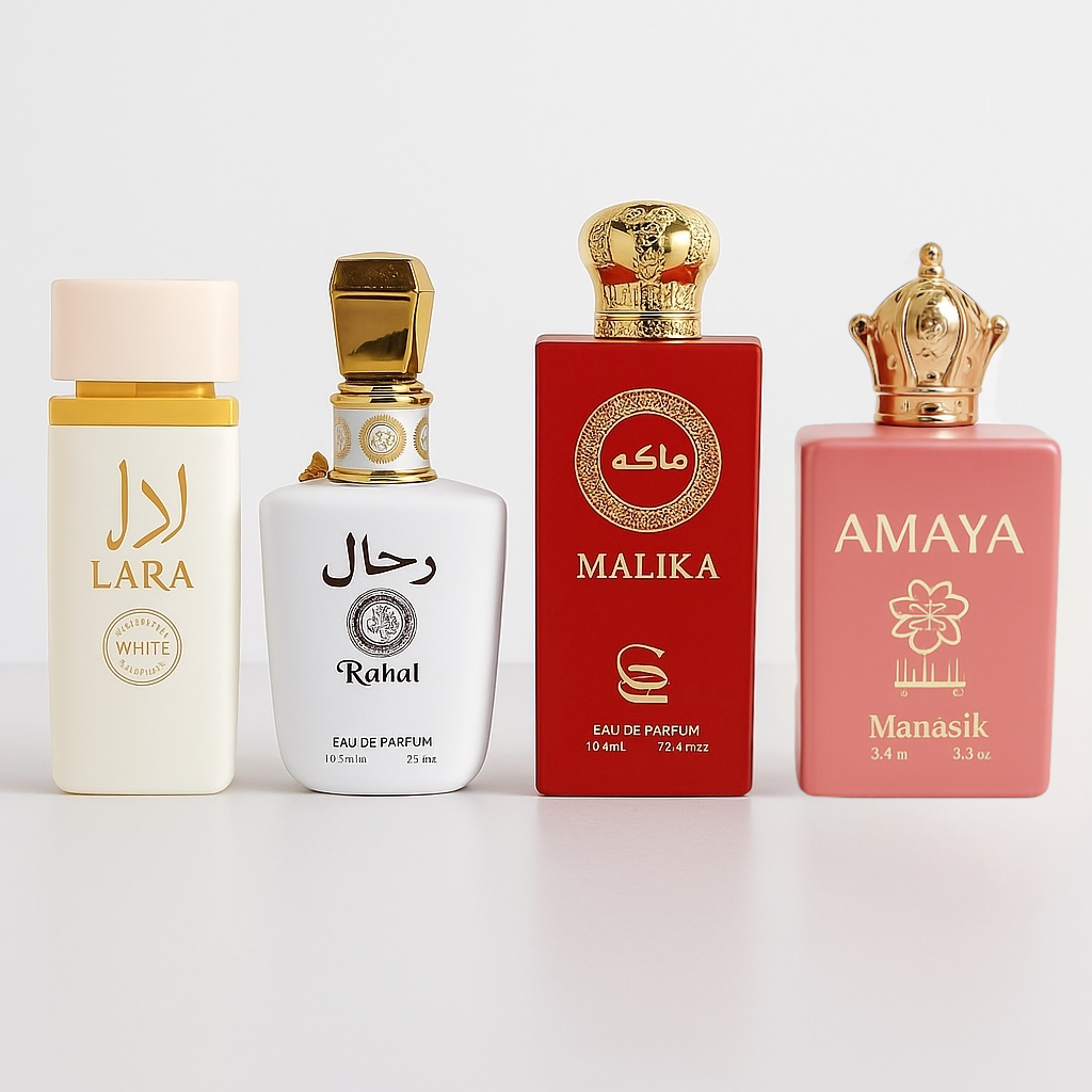 OFERTA 4 PARFUMURI DAMA - AMAYA + MALIKA + RAHAL II + LARA WHITE