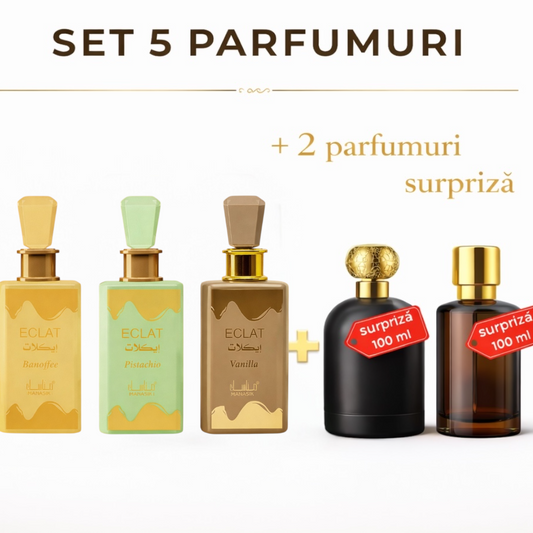 OFERTA 5 PARFUMURI DAMA - COLECTIA ECLAT + 2 PARUFMURI SURPRIZA