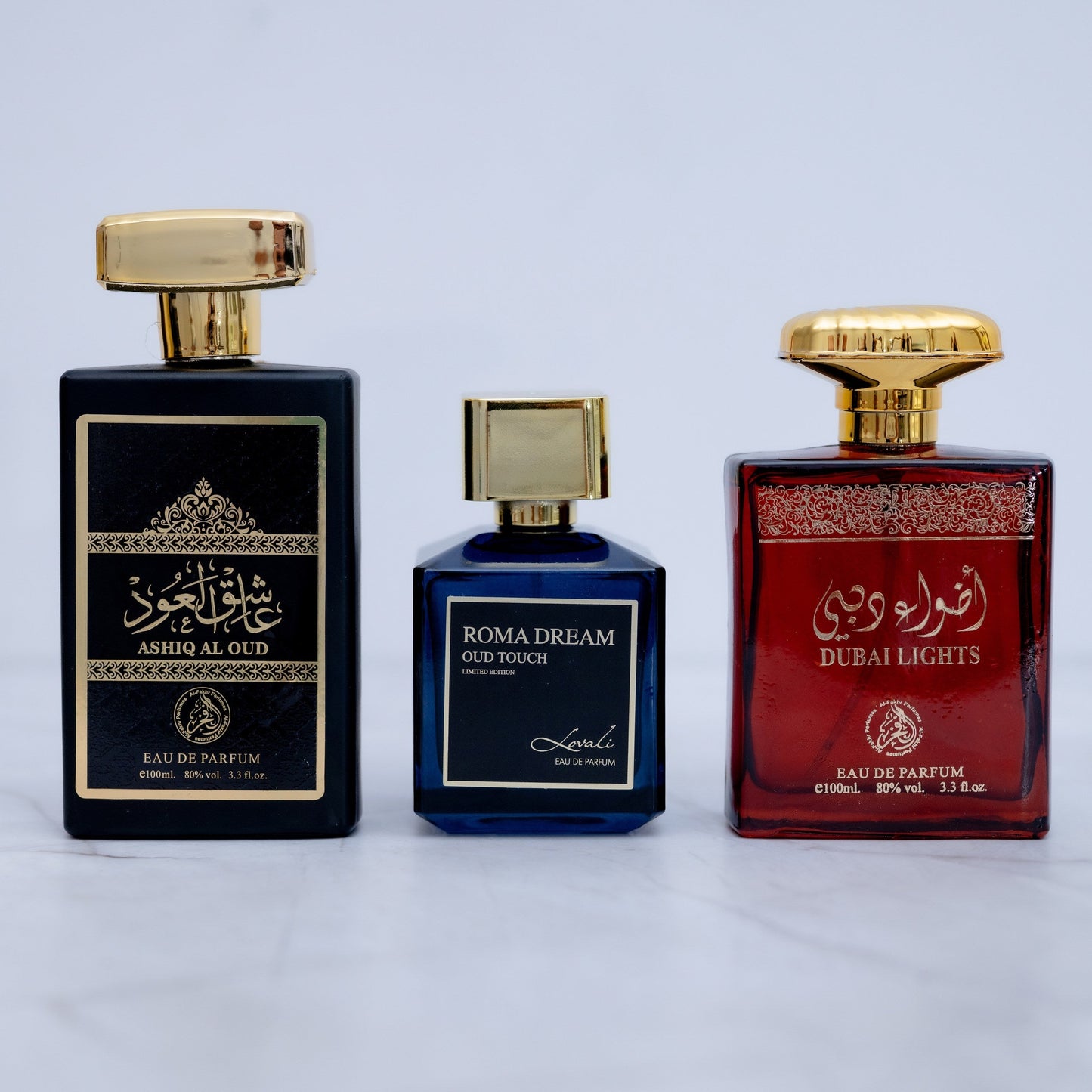 SET 3 PARFUMURI ARABESTI BARBATI - ROMA DREAM(oud touch), ASHIQ AL OUD, DUBAI LIGHTS