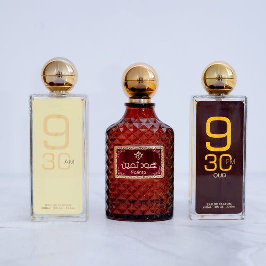 SET 3 PARFUMURI UNISEX - OUD THAREEN, 9 30 OUD, 9 30 AM