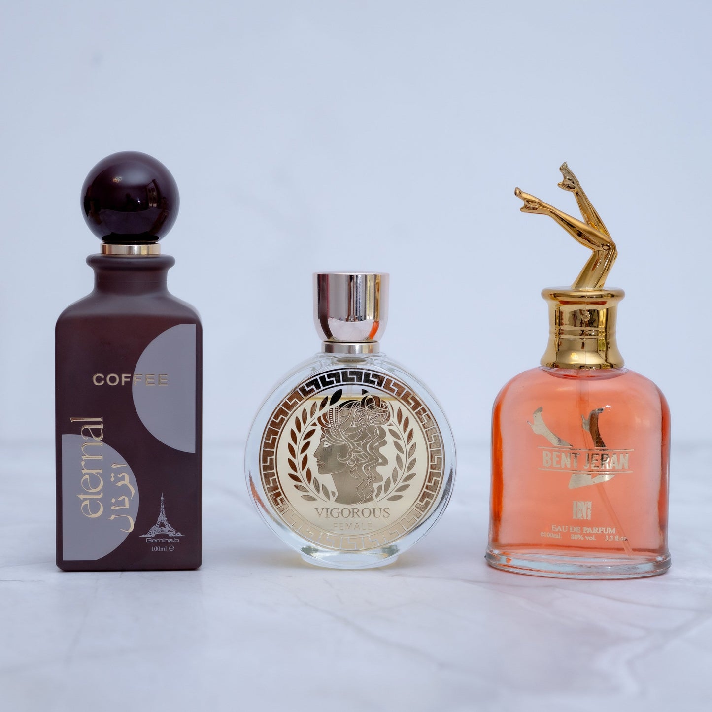 SET 3 PARFUMURI DAMA - VIGOROUS, ETERNAL COFFEE, BENT JERAN