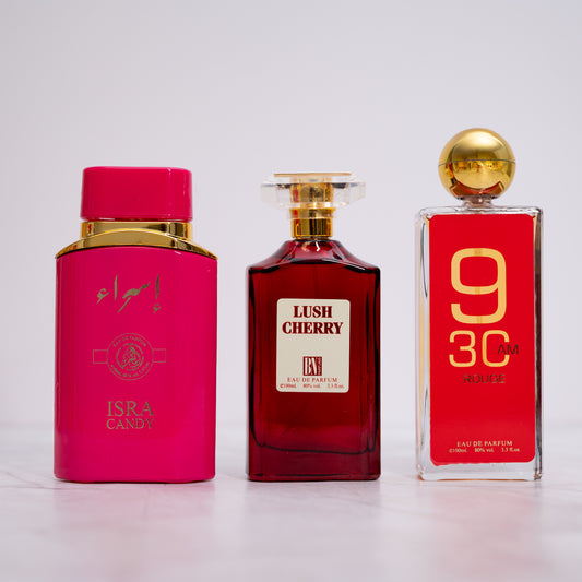 OFERTA 2+1 ISRA CANDY, LUSH CHERRY, 9 30 AM ROUGE (dama)